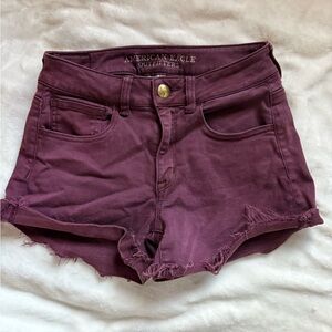 American Eagle Outfitters Women's Maroon Shorts